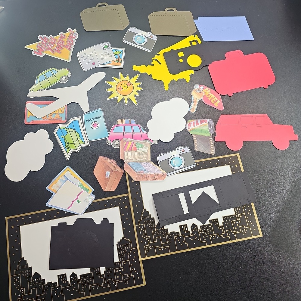 Travel Die-Cuts with a View Cardstock Set‎ 30  Scrapbook Embellishments Cuts